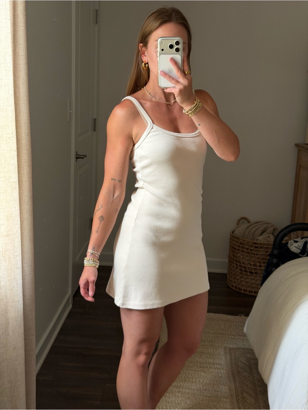 Amazon Women's Cream Tank Mini Dress - Picture 2 of 3